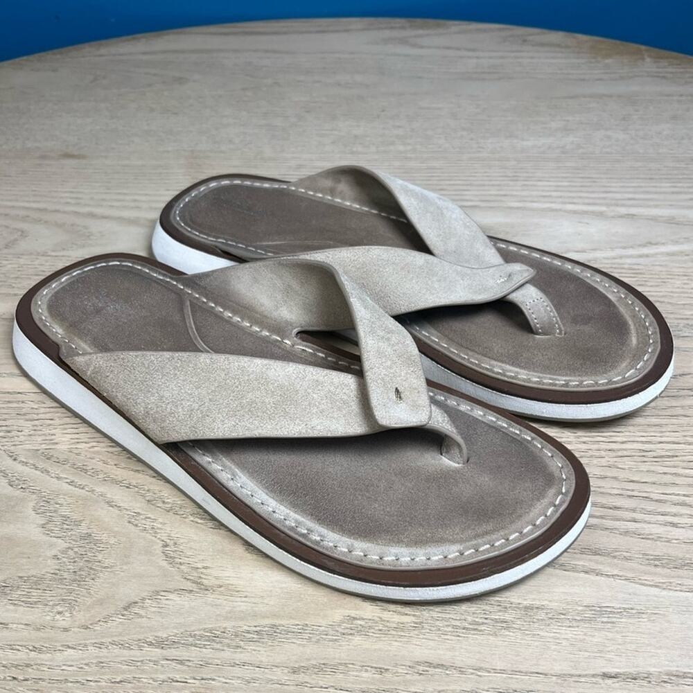 RAG & BONE Parker Suede Thong Sandals Tan Neutral Size 39 Women’s 9